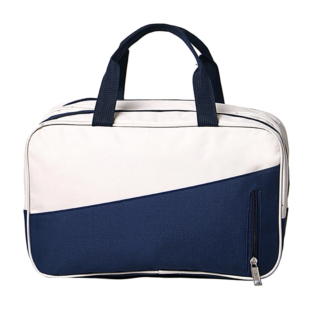 Large Capacity Waterproof Sports Bag 20L Dark Blue Creamy White Moist Separated Compartment For Tote Wet Dry