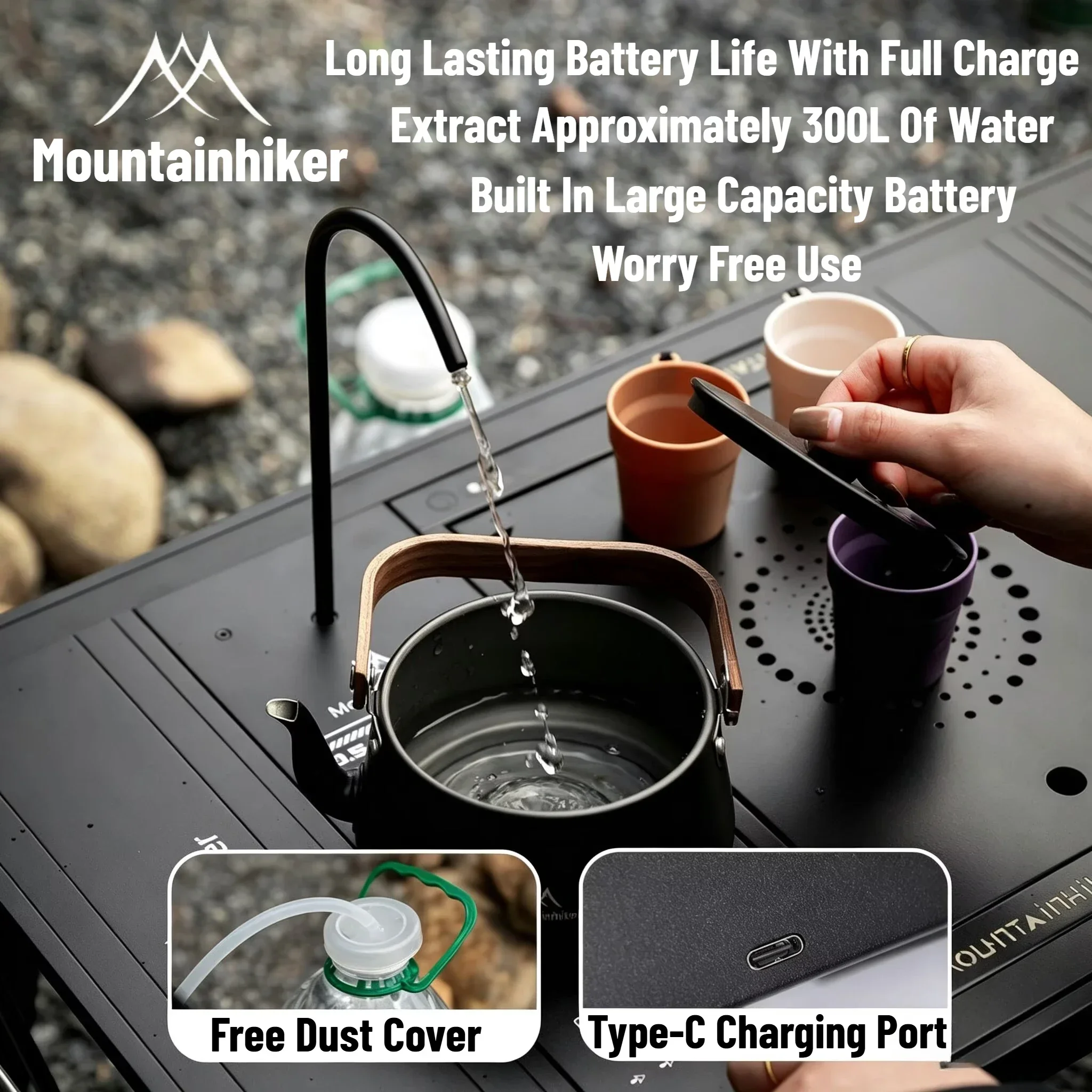 igt-electric-water-dispenser-camping-igt-4000mah-water-proof-electric-water-pump-aluminium-table-unit-plate-igt-table-accessory