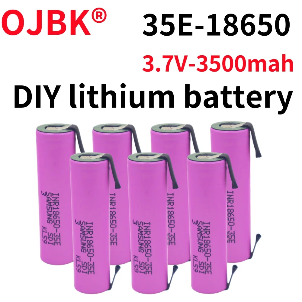 2024 New 35E 18650 3500mah High Power Discharge Rechargeable Battery High Power Discharge, 20a High Current+DIY Nickel