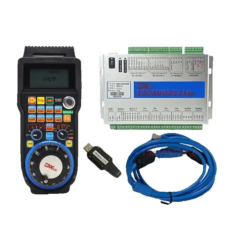 XHC MKX-V 3/4/6-Axis USB Motion Control Card Kit (Whb04b-4/Whb04b-6) for Mach3 CNC 4/6-Axis Wireless Electronic Handwheels