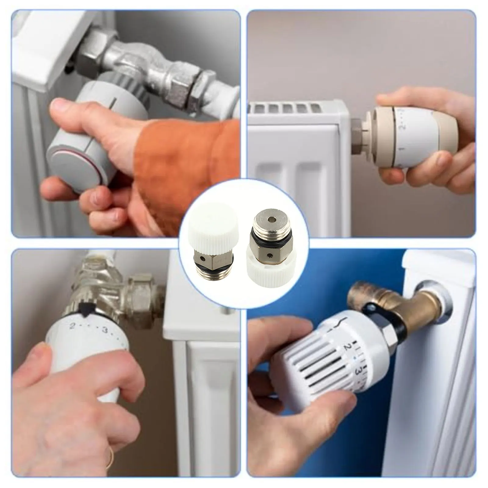 Automatic For Radiator Bleed Valve 2 Pieces Air Release Valve for Heating Systems Suitable for Various For Radiators