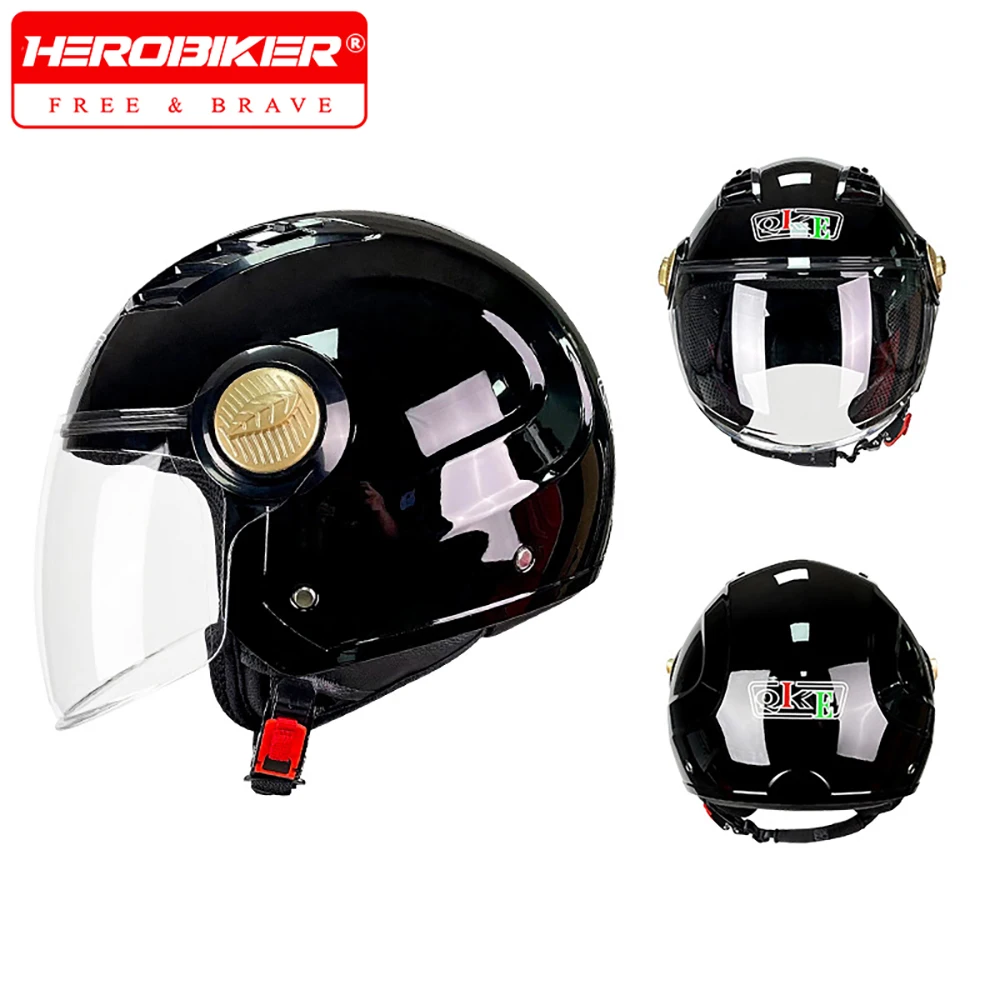 

Open Face Motorcycle Helmet Retro Moto Helmets Motorbike Accessories Helmets Four Seasons Sun Helmet For Men Casco Moto M-2XL