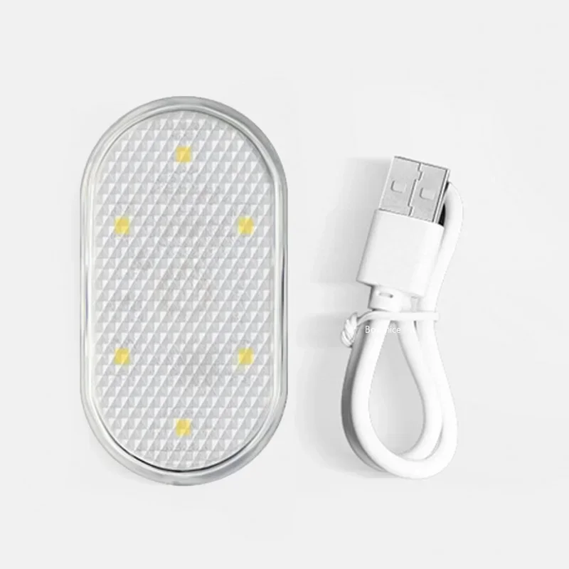 1-4Pcs Wireless Leds Interior Light Magnetic Car Ceiling Lamp Reading Light Car Decorations Roof Magnet Interior Lighting