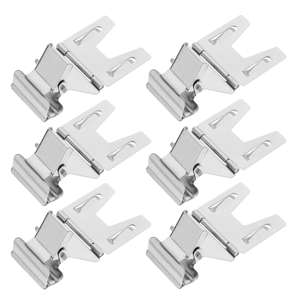 6 pçs pasta de anúncio titular do cartão de metal clipe sinal para suportes placas prateleira colocação em