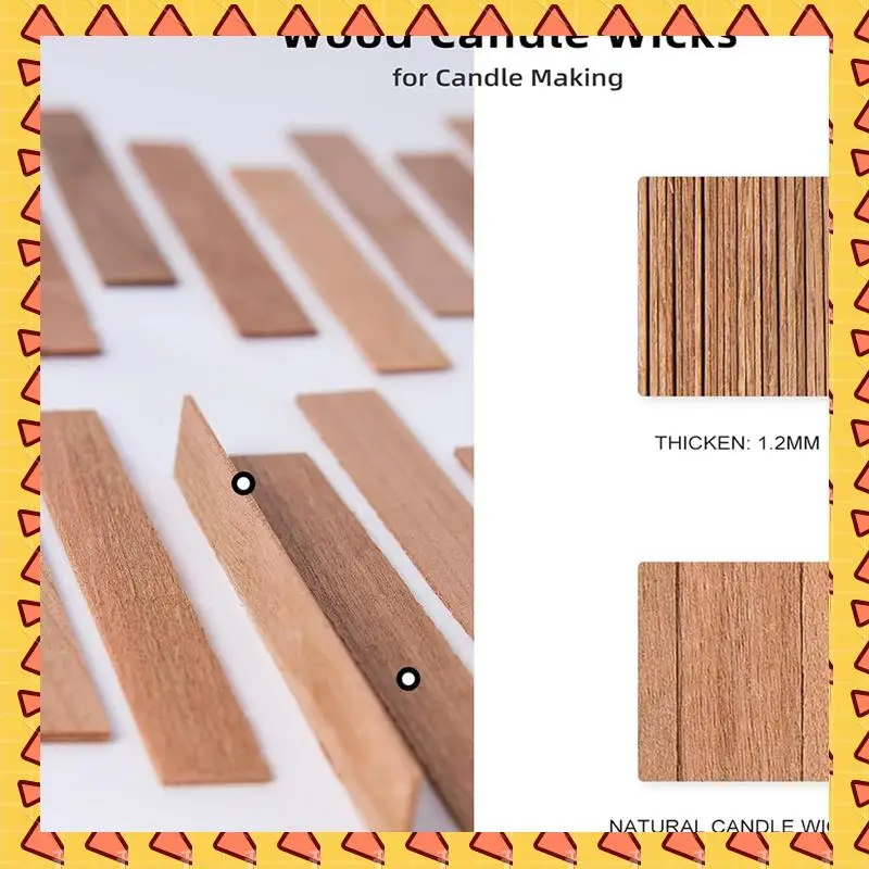 A008 Cherry Wood Candle Wick,Thicken Wood Wicks For Candles-Long Lasting Flame-Easily Burn,Candle Cores For Candle Making