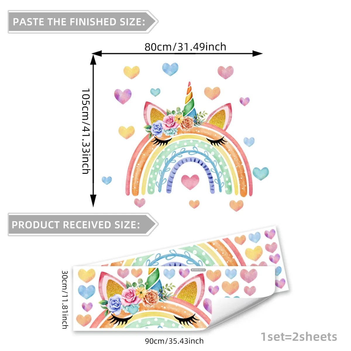 Cartoon Love Wall Sticker Home Background Decoration Self-adhesive Wall Sticker Removable