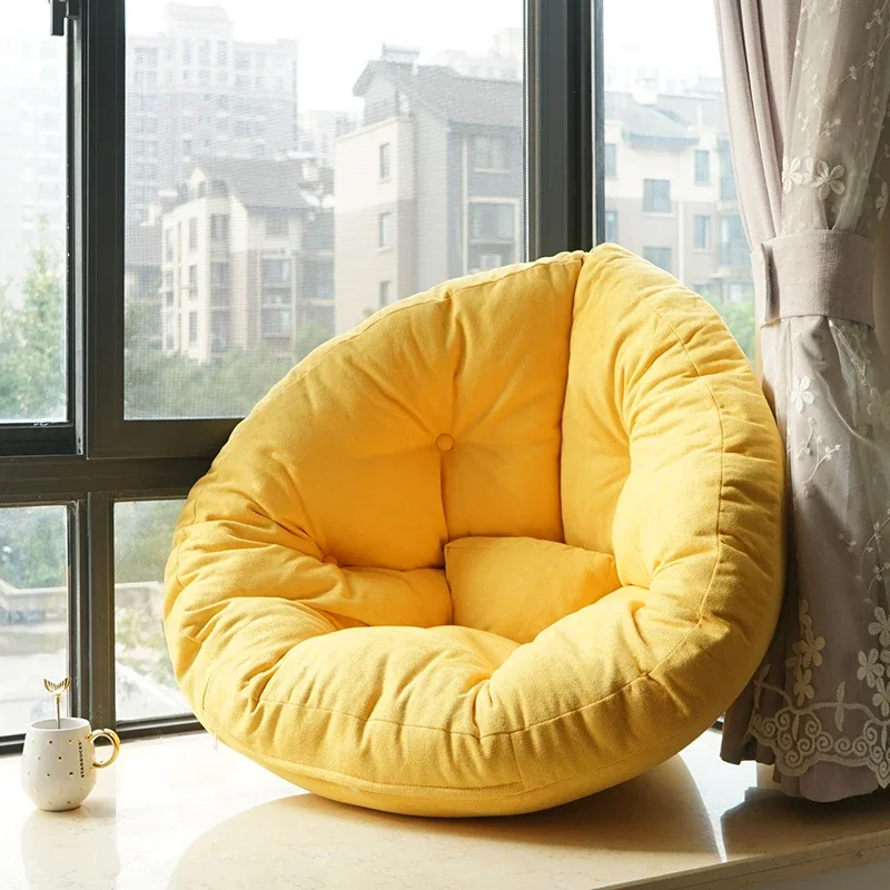 Floor Cushion with Back Support  Thickened Meditation Pillow Lazy Sofa Floor Chair Bedroom Bean Bag Sofa