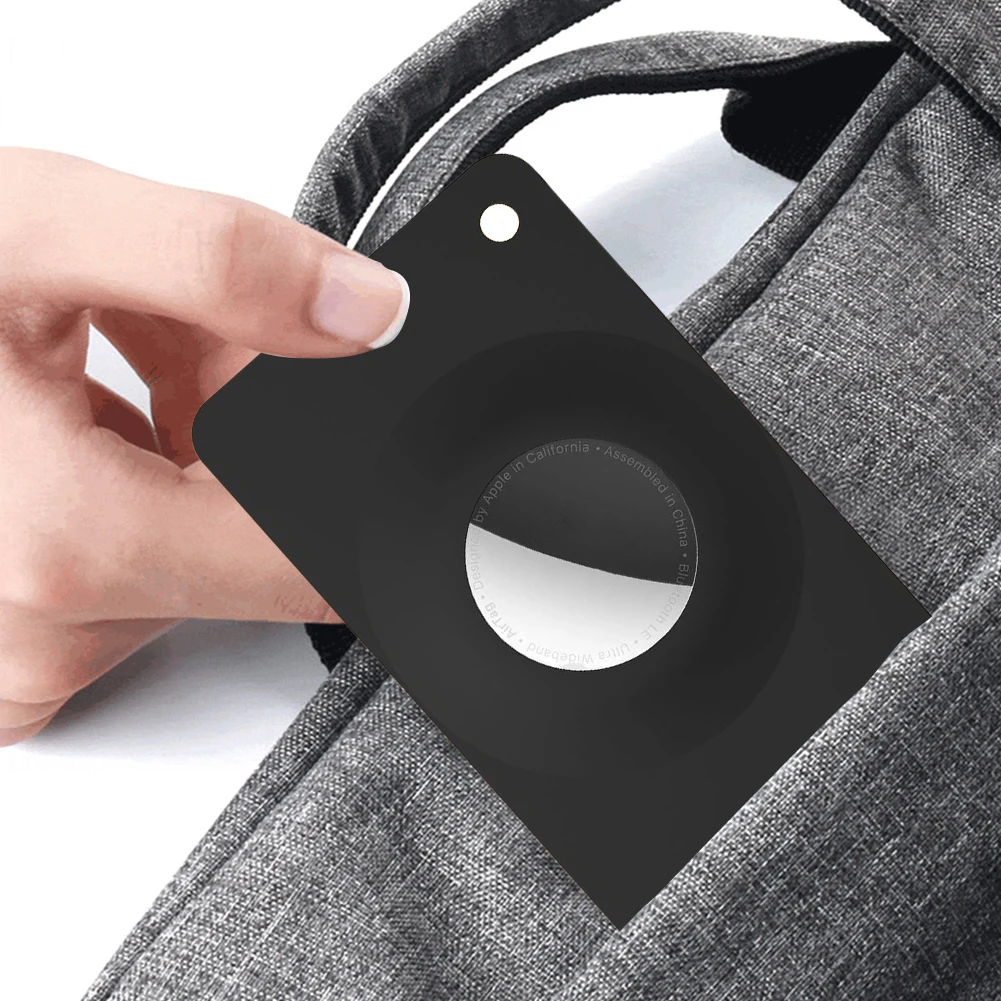 Per porta carte Airtag Custodia protettiva flessibile Custodia leggera per localizzatore di prevenzione delle perdite per tasca per zaino a portafoglio