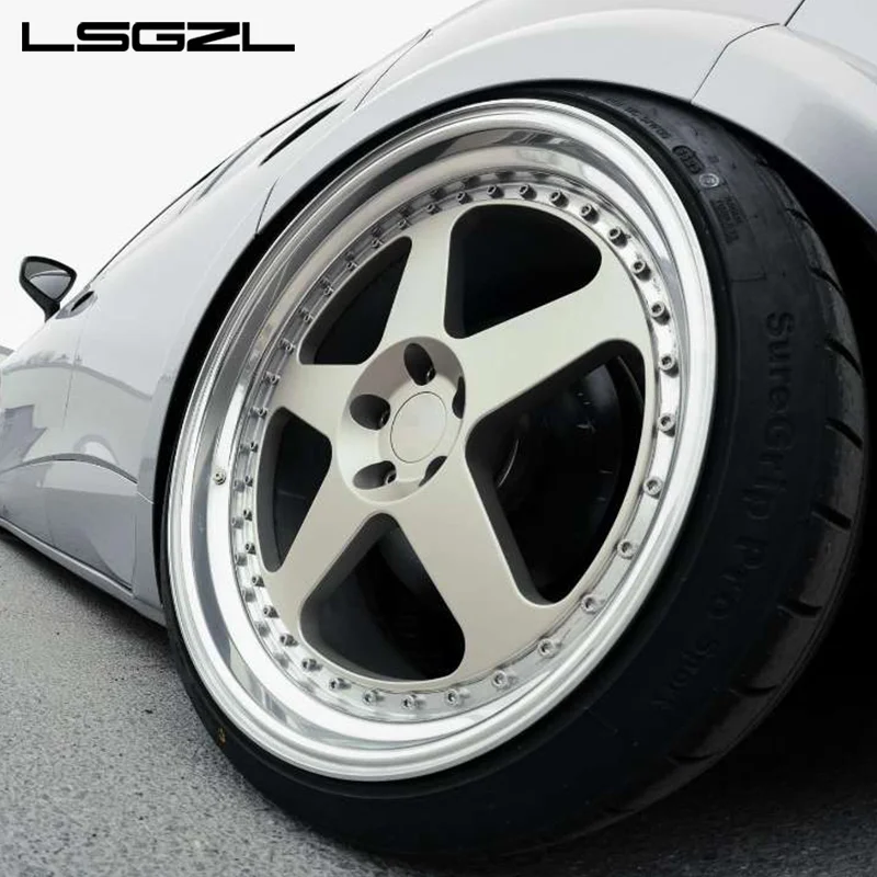 2-piece Polish/Chrome Lips  Custom Forged Wheels 15 16 17 18 19 20 21 22 23 24 26 28 Inch 5x127 5x120 5x114.3 5x130 5x112