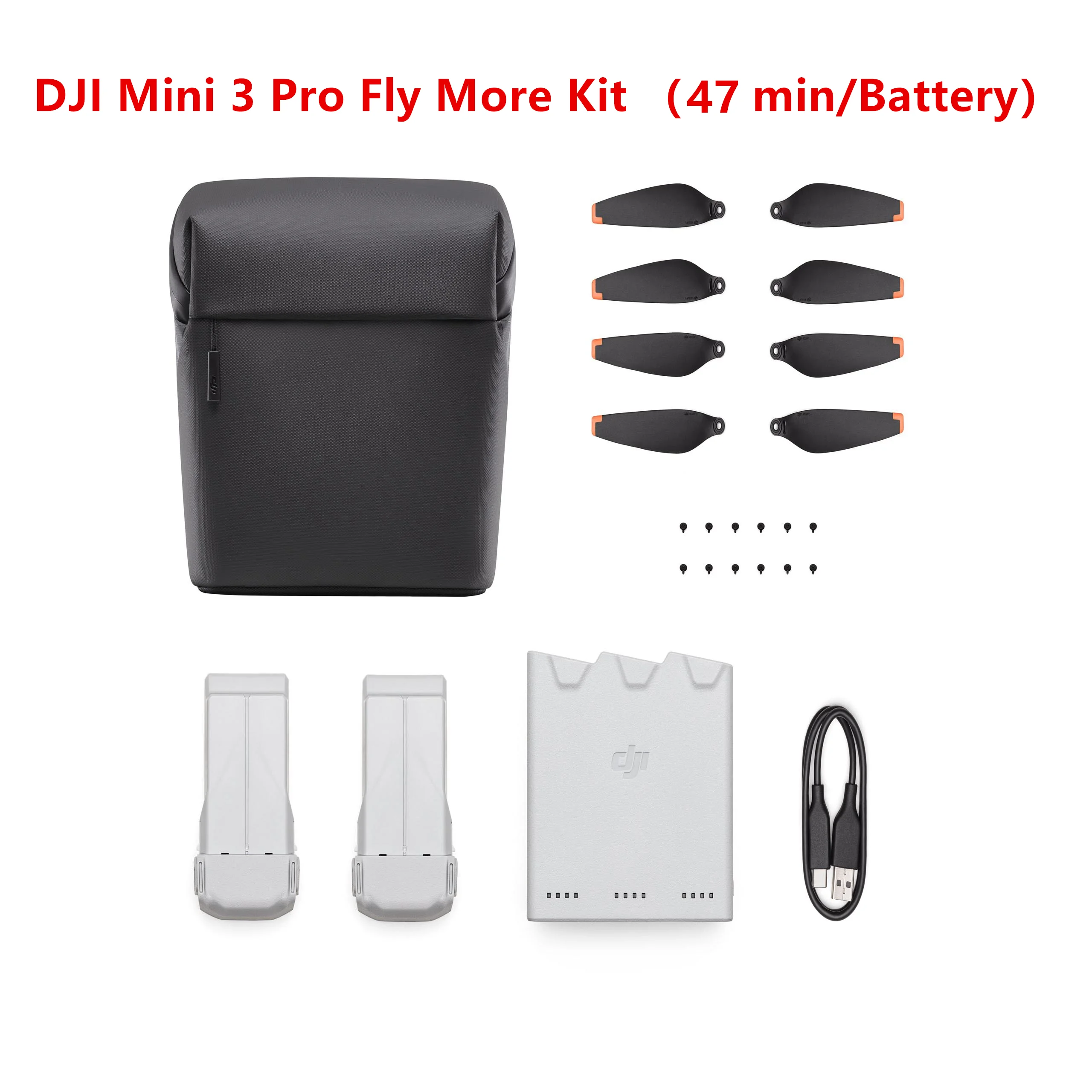 Original Mini 3 Pro Flymore Fly Mais Kit Combo, Peças de reposição para Drone Acessórios, Hélices Saco de Bateria, Novo, 2022