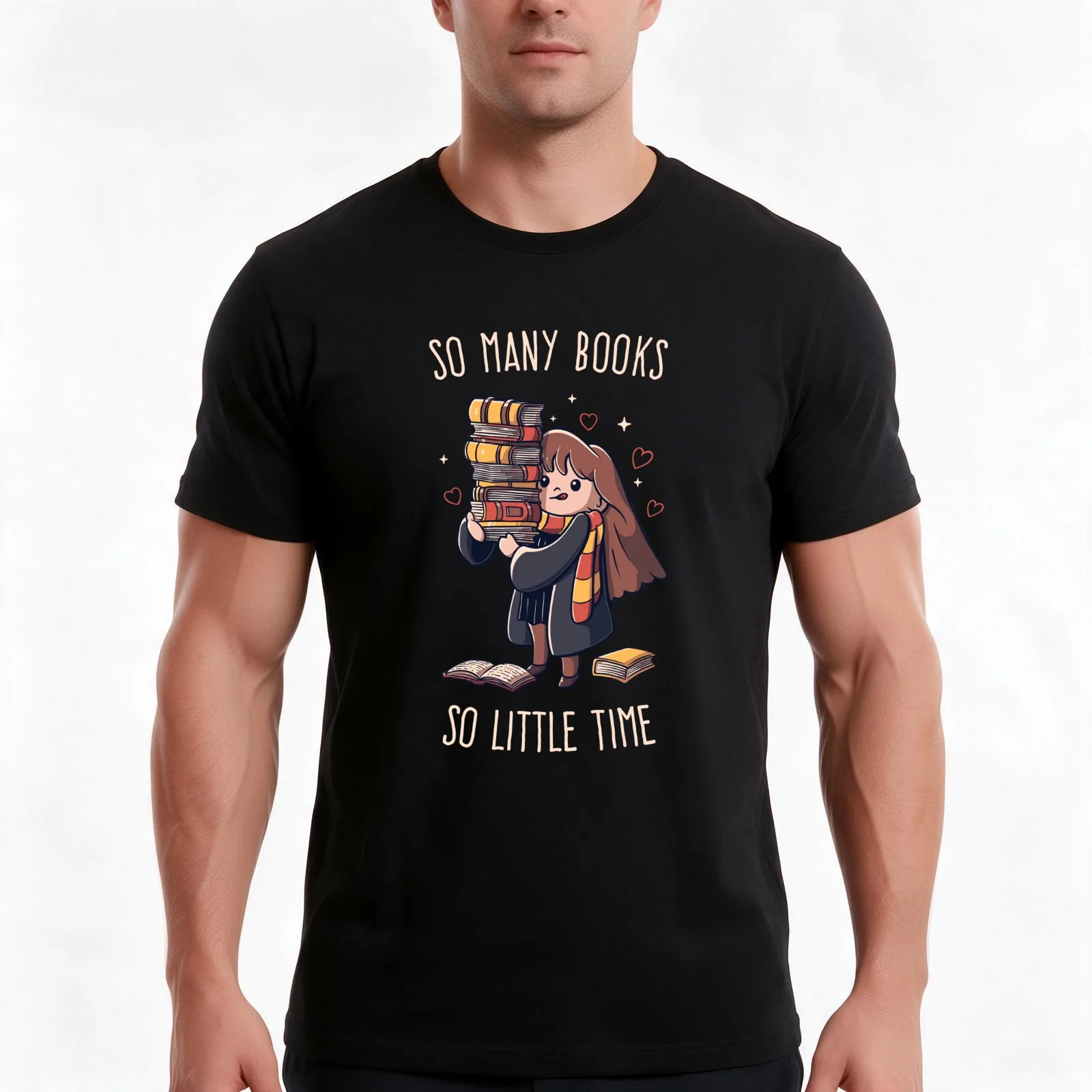 So many Books So little Time Funny Cute Gift Men T Shirt t shirt man designer