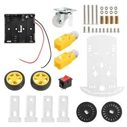 Smart Car Kit 2WD Smart Robot Car Chassis Kits Car DIY With Battery Box Two-wheel Drive Three-wheel Universal Wheel for Arduino