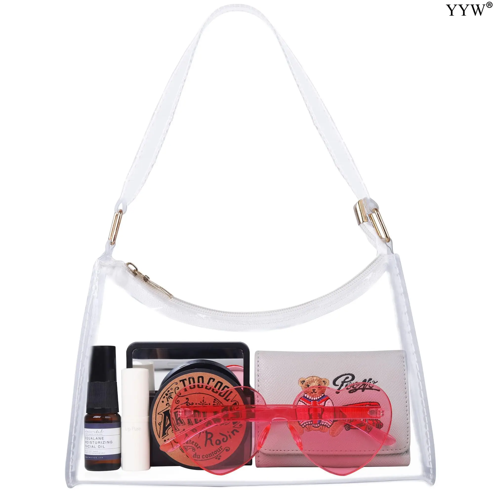 Fashion Jelly Bag Clutch Bag For Women Transparent Shoulder Bag Crossbody  Women Clutch Bag Party Purse Bolsa Feminina Clear Bag