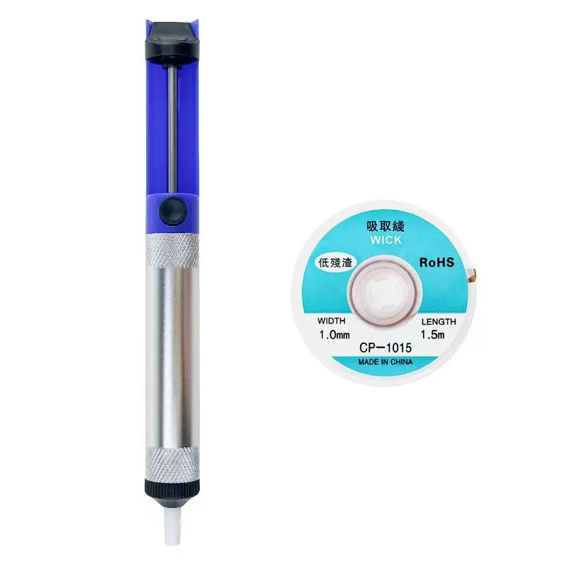 Filo di aspirazione per saldatura con forte aspirazione e forte forza di ritorno per riparazioni di saldatura, larghezza 1,0 mm, lunghezza 1,5 m