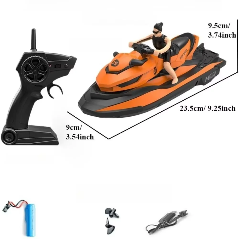ความเร็วสูง 2.4 กิกะเฮิร์ตซ์ ​ ​ เรือเจ็ทสกีของเล่นบังคับวิทยุ ขนาด 1:14 - เรือบังคับวิทยุ ของเล่นน้ำ ของขวัญ