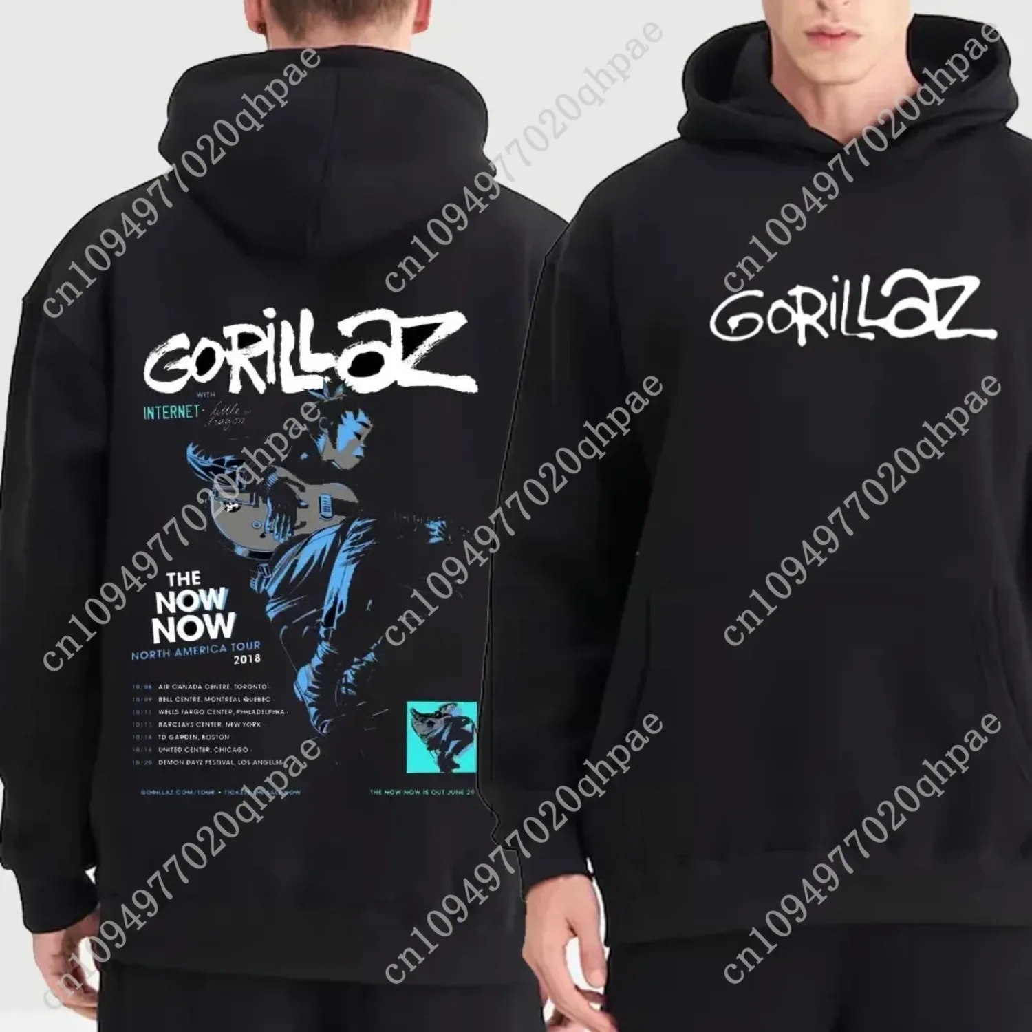 موضة غوريلاز روك باند مطبوعة هوديي هوديي الرجال الشارع الشهير Harajuku ملابس للجنسين البلوز جديد في هوديس وبلوزات