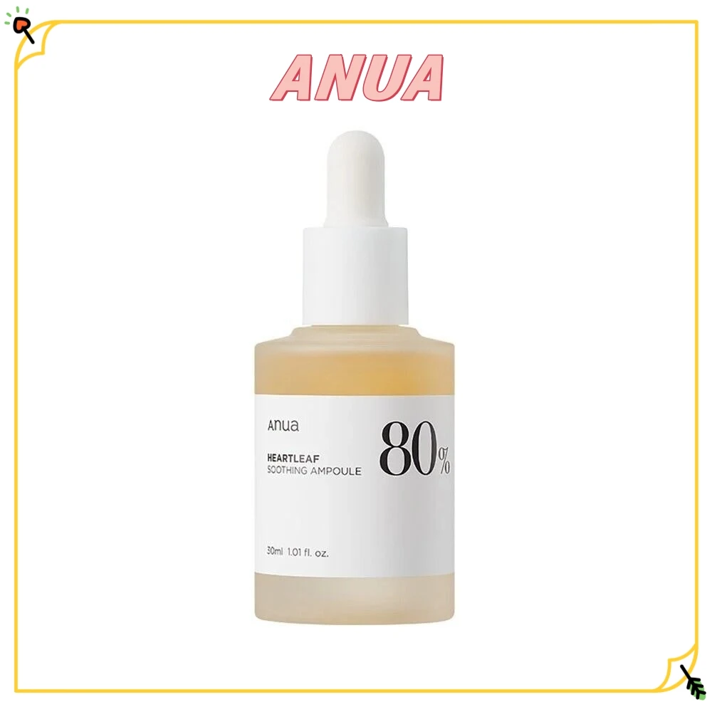 Anua Heartleaf 80% Panthenol Serum Soothing Ampoule 30ml Korean Original B5 Calming Care Essence Moisturizing Without Irritation