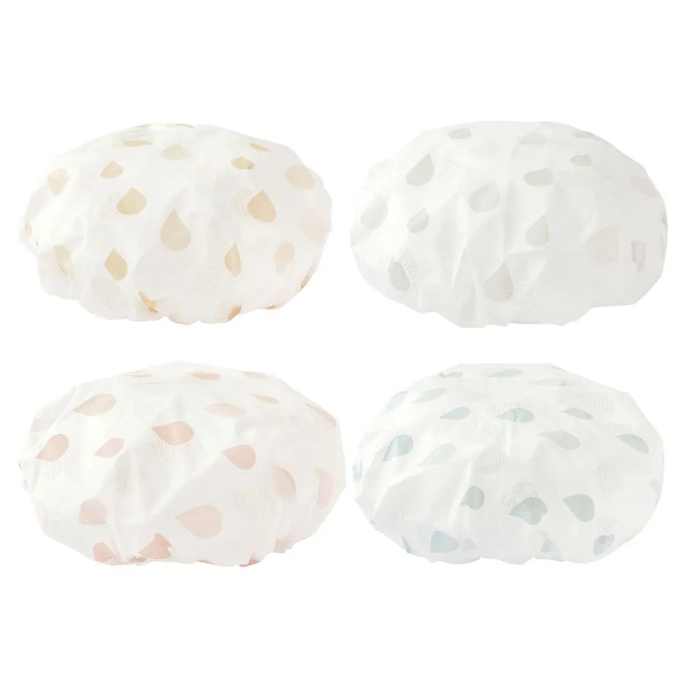 

4 Pcs The Cap Waterproof Shower Bath Hat Ear Bathing Adult Elastic Women Ladies