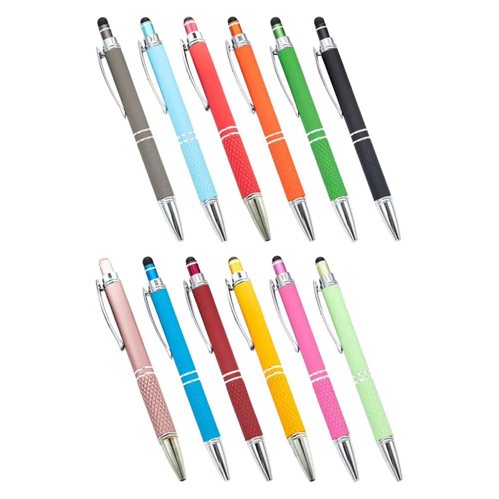 

12 шт. металлическая шариковая ручка, прочный тонкий наконечник, гладкие чернила, удобная ручка, офисные канцелярские принадлежности, универсальная ручка для вывески с