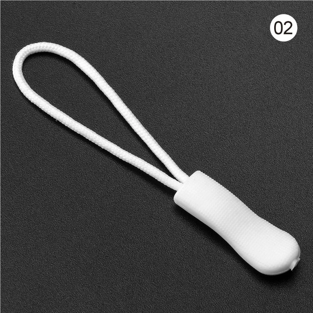 5Pcs Zip Cord Tab Replacement Clip Zipper Pull Puller End Fit Rope Tag Fixer Broken Buckle Travel Bag DIY Tools Accessories