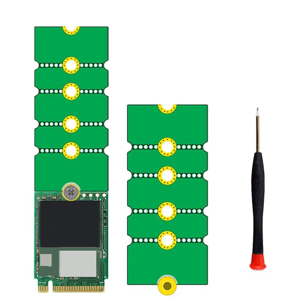 NGFF M.2 SSD Adapter Card 2242 To 2280 2230 To 2280 Transfer Card Adapter Expansion Rack Board Riser Card Convert Card