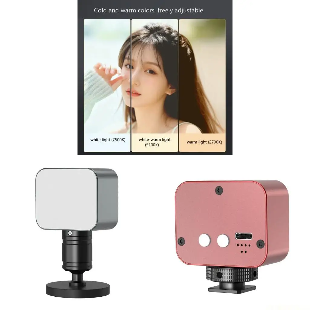 

E56B Portable LED Video Fill Light For Camera Phone Vlog With 3Color Temperatures