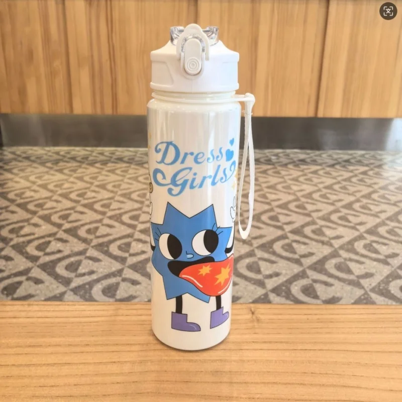 750 مللي زجاجة ماء بلاستيكية كرتونية عالية الجودة كوب ماء رياضي مانع للتسرب غلاية ماء لطيفة هدايا عيد الميلاد وأعياد الميلاد