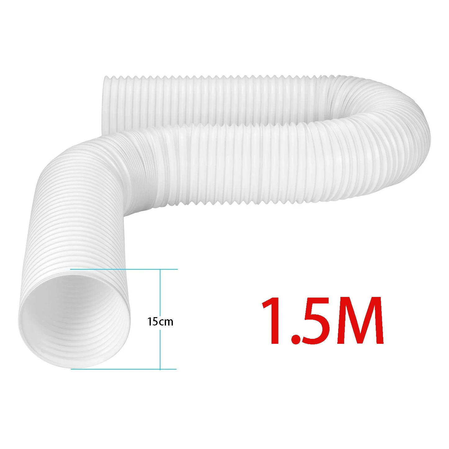 Portable Air Conditioner Hose, Universal Pipe Air Conditioner Exhaust Hose 5.9 Inch Width PVC Duct Extension(1.5M)