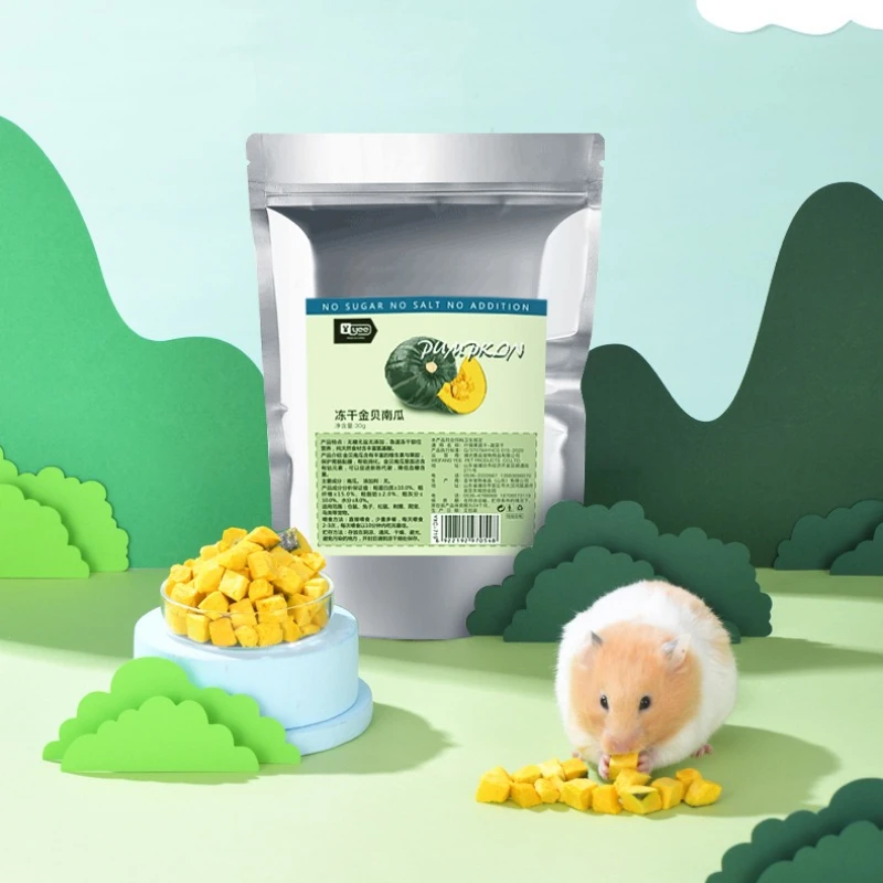 

YEE Freeze-Dried Golden Pumpkin Treats-Diabetic-Safe Snacks for Hamsters,Gerbils&Rabbits|Nutrient Boost with Vitamin A&Fiber