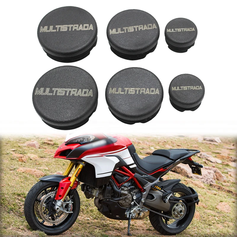 6PCS Motorcycle Frame Hole Cover Caps Plug Frame For Ducati Multistrada 1200/S 2010-2014 2011 2012 2013 Accessories