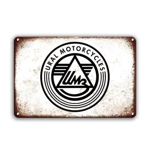 Ural Motorcycles Logo Metall-Blechschild Retro Wandkunst Deko Garage Werkstatt
