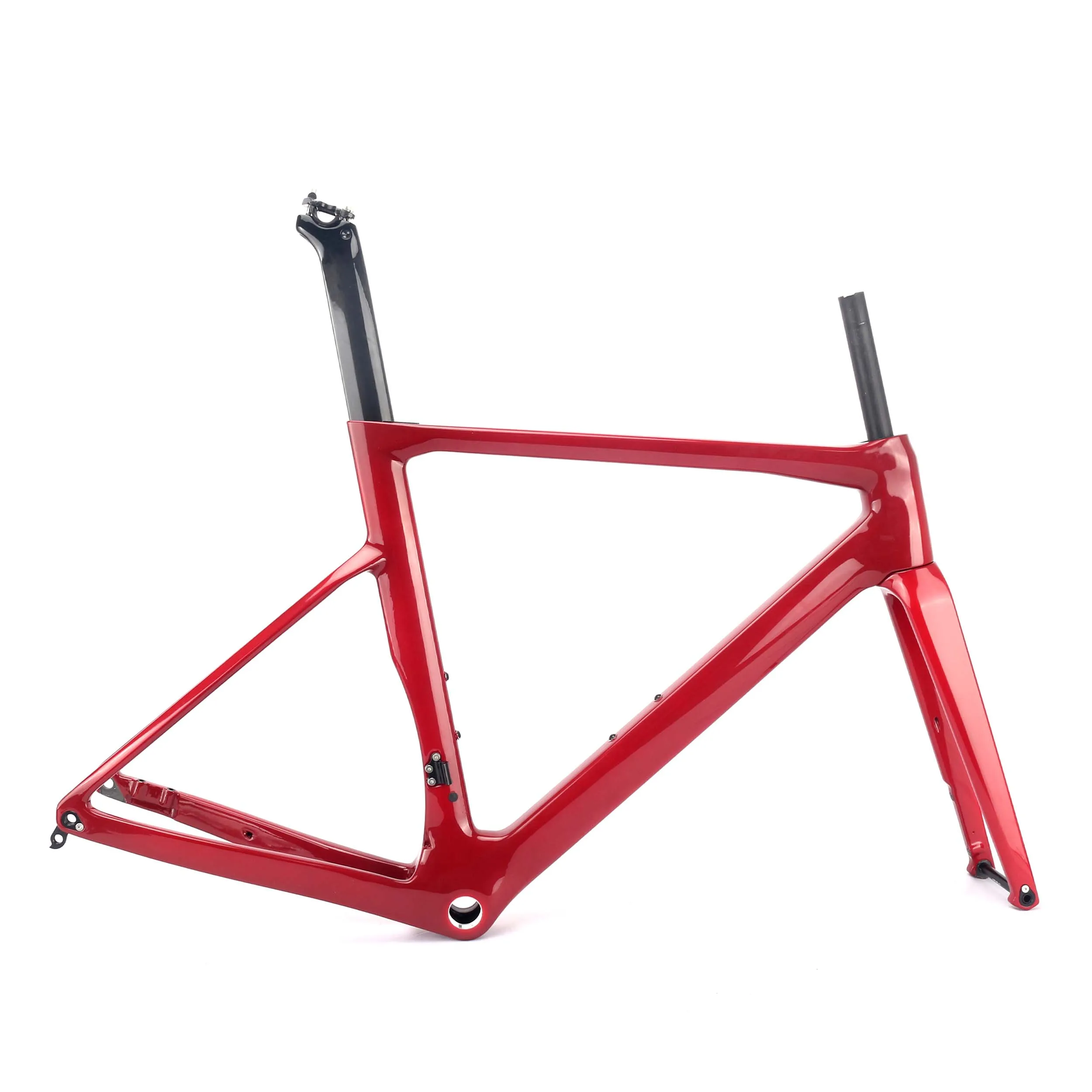 New Product FM236 Red glossy Hidden cable Tire  28C Carbon Road Bike Frame bicycle racing parts