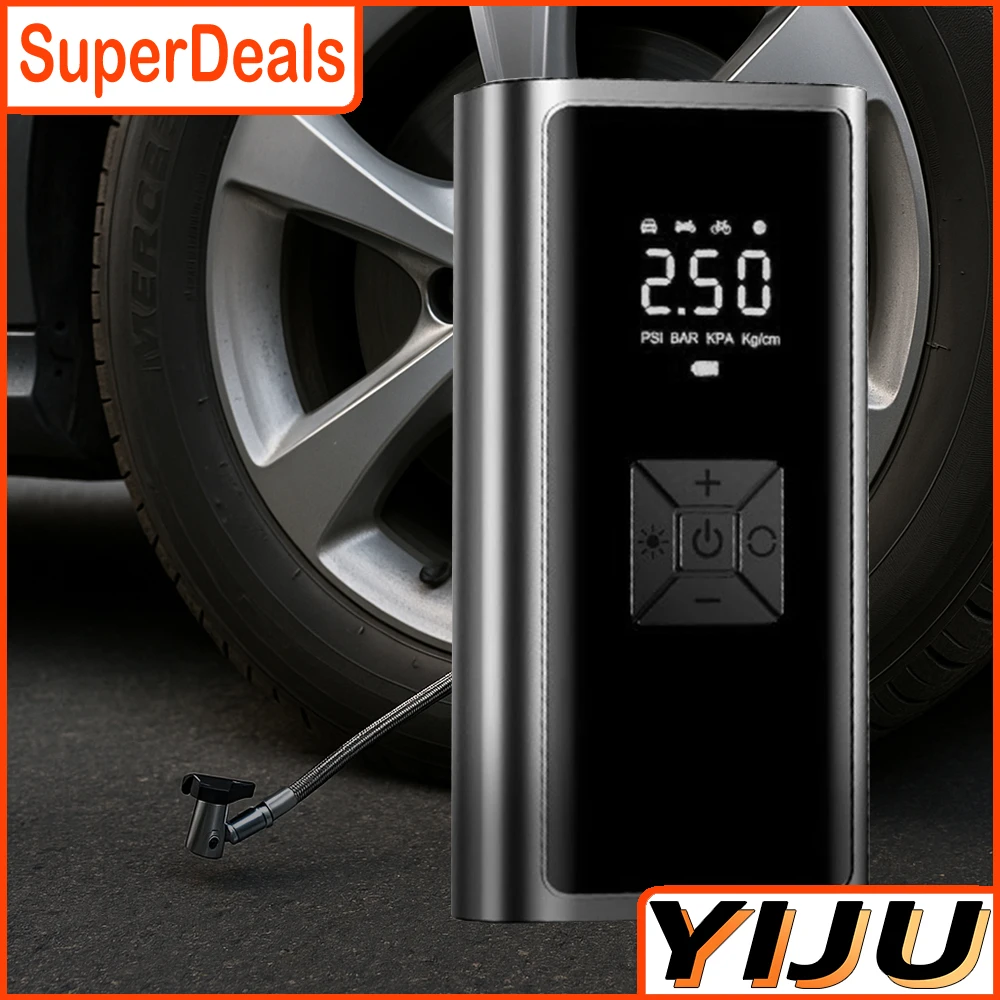 

160PSI автомобильный воздушный насос для шин Power Bank освещение портативный воздушный компрессор 4 в 1 автомобильный аккумулятор стартеры авто накачка шин