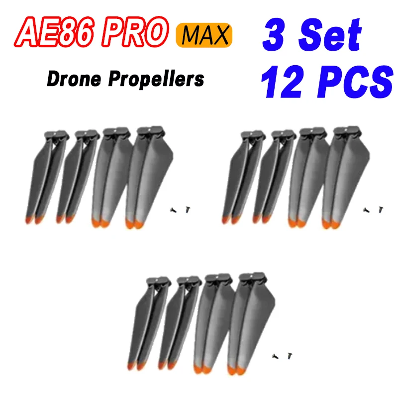 4PCS AE86 ProMax+ Drone Propellers AE86 Spare Paddles For AE86 ProMax 8k Aerial Brushless Drone Accessories Parts