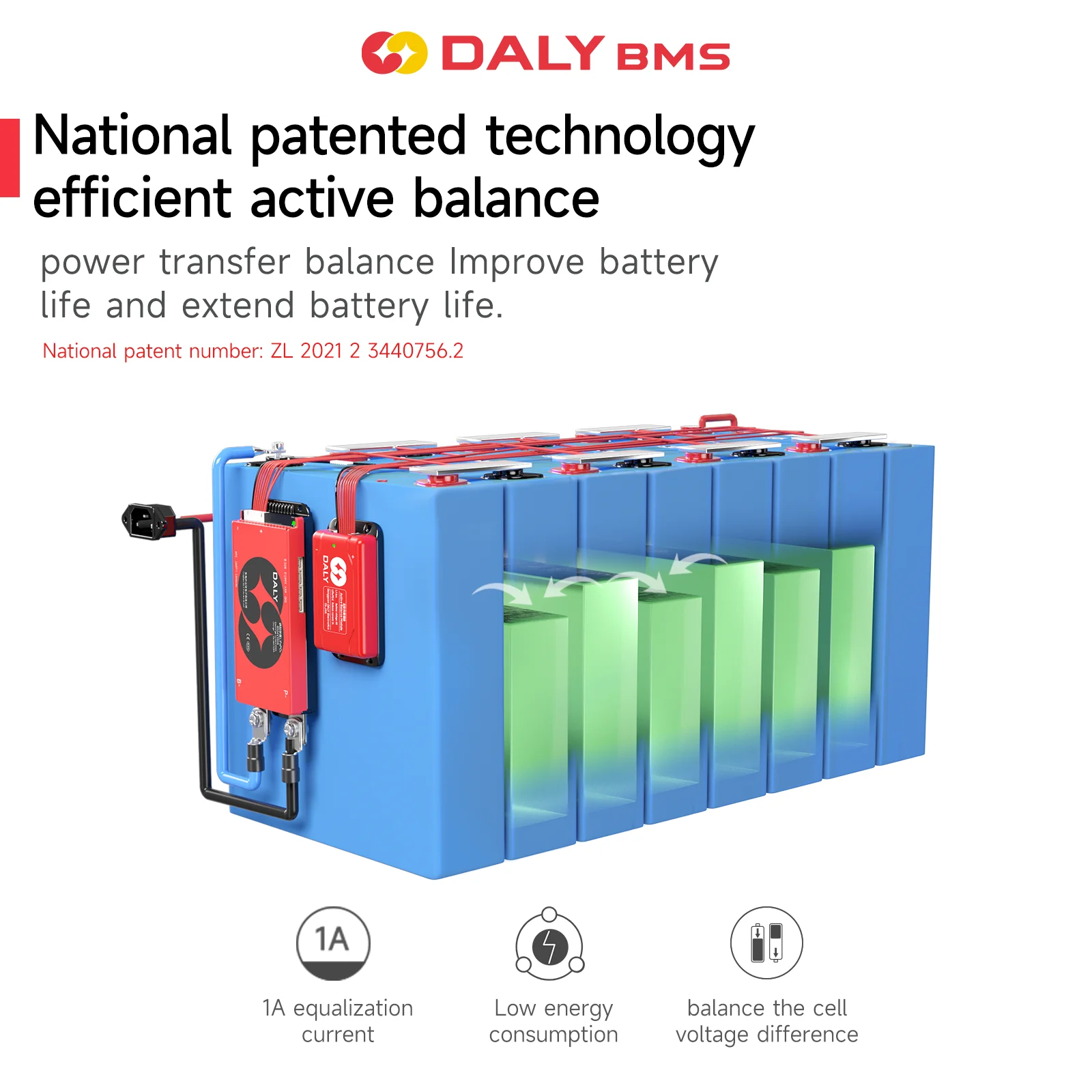 DALY Active hardware balancer 1A lifepo4 balancer 4S active equalizer 8S 10S 12S 13S 16S for energy storage