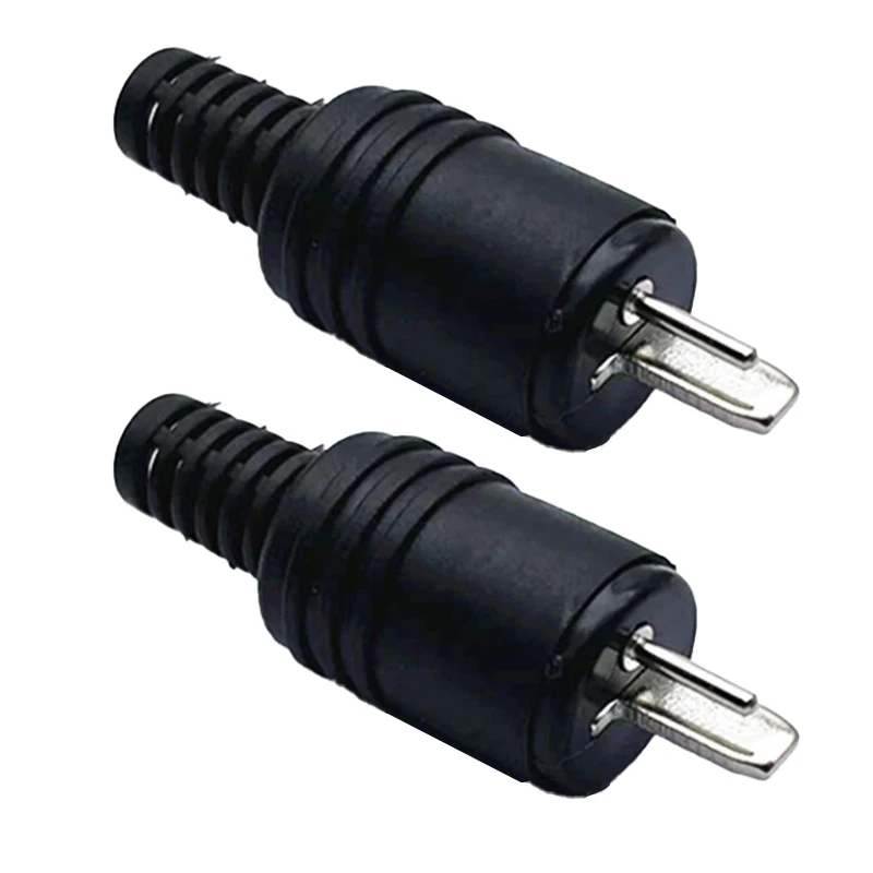 2PCS Male  Speaker Tools Power Signal Audio Black Adapter Mini Accessories DIN Plug Screw Terminals 2 Pin Connector