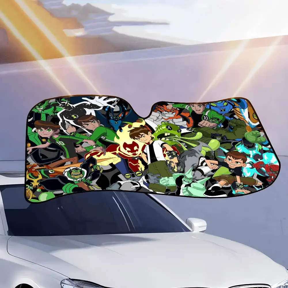 كارتون B-Ben 10.jpg الظل لغطاء الزجاج الأمامي للسيارة عاكس حامي الخصوصية ظلة ديكور هدية للنساء #3