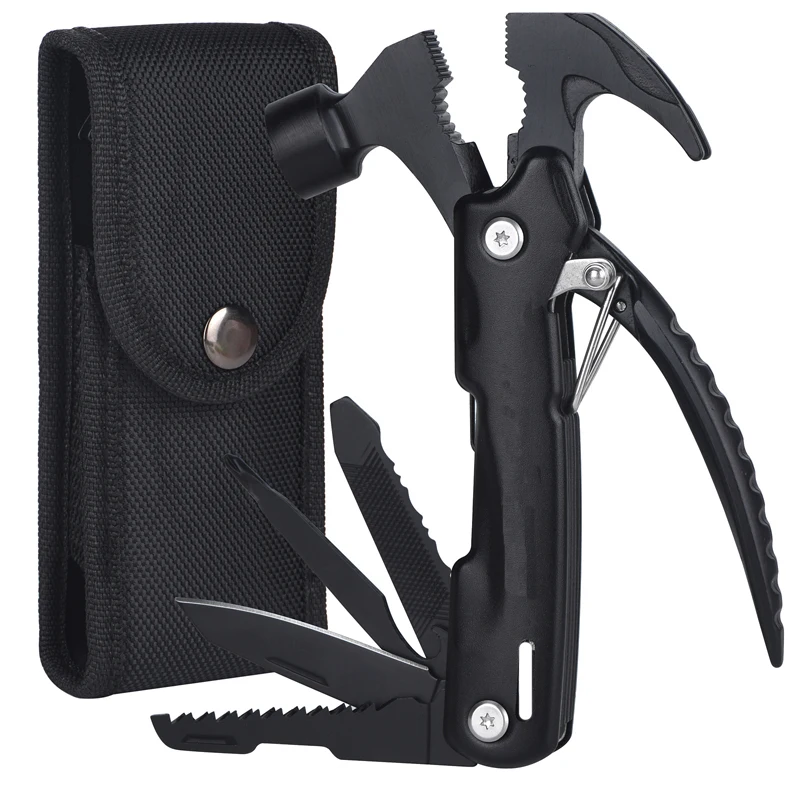 12-in-1 Multitool Hammer | Portable Survival Tool for Camping, Hiking, DIY & Gifts for Men