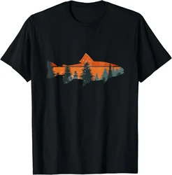 Trout Fly Fishing Nature Outdoor Fisherman Gift T-Shirt Pesca Clothes Graphic T Shirts Men Clothing Tops Ropa Hombre