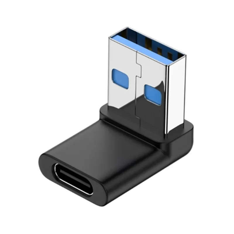 Адаптер USB 3.0 «папа» на «мама» типа C, преобразователь для зарядки данных под углом 90 градусов