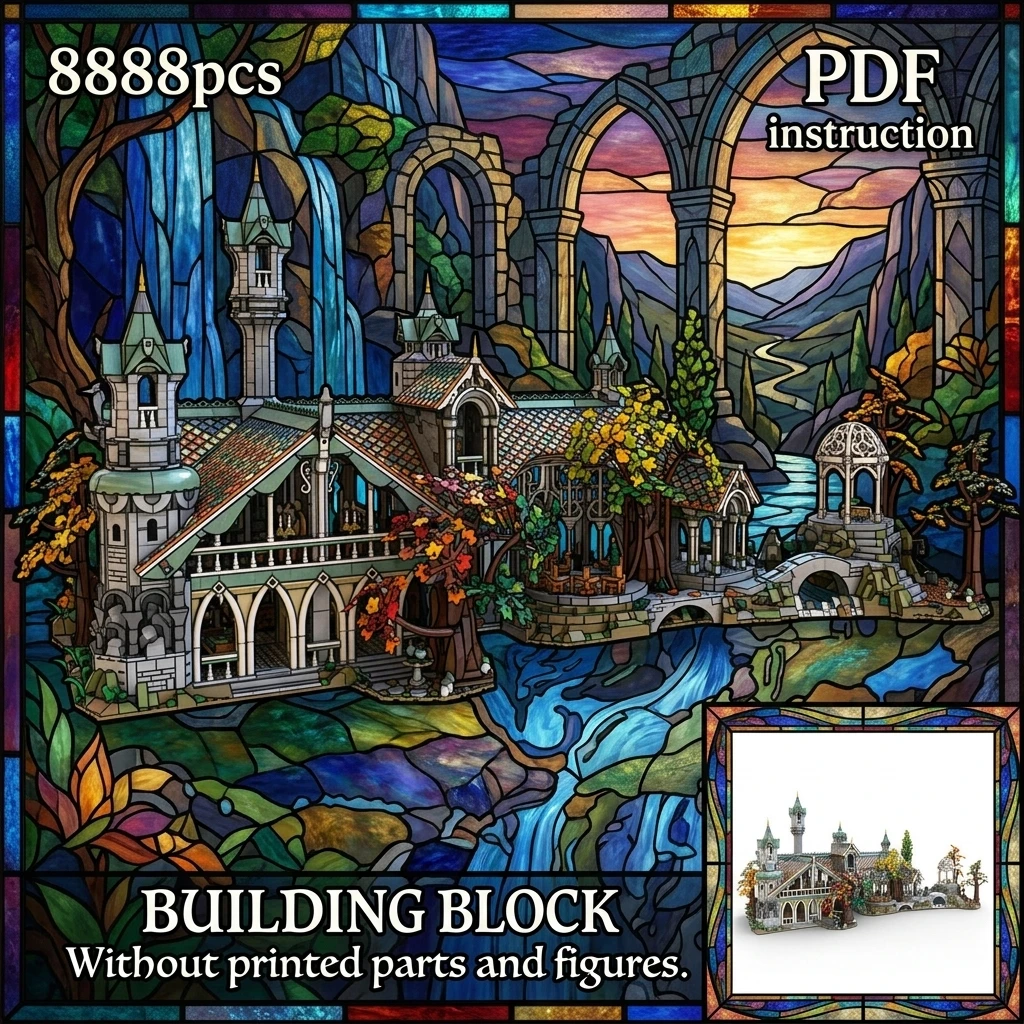 

MOC Epic Fantasy Forest Sanctuary Expansion Building Blocks For 10316 Mythical Woodland Palace Diorama Masterpiece Set Adult