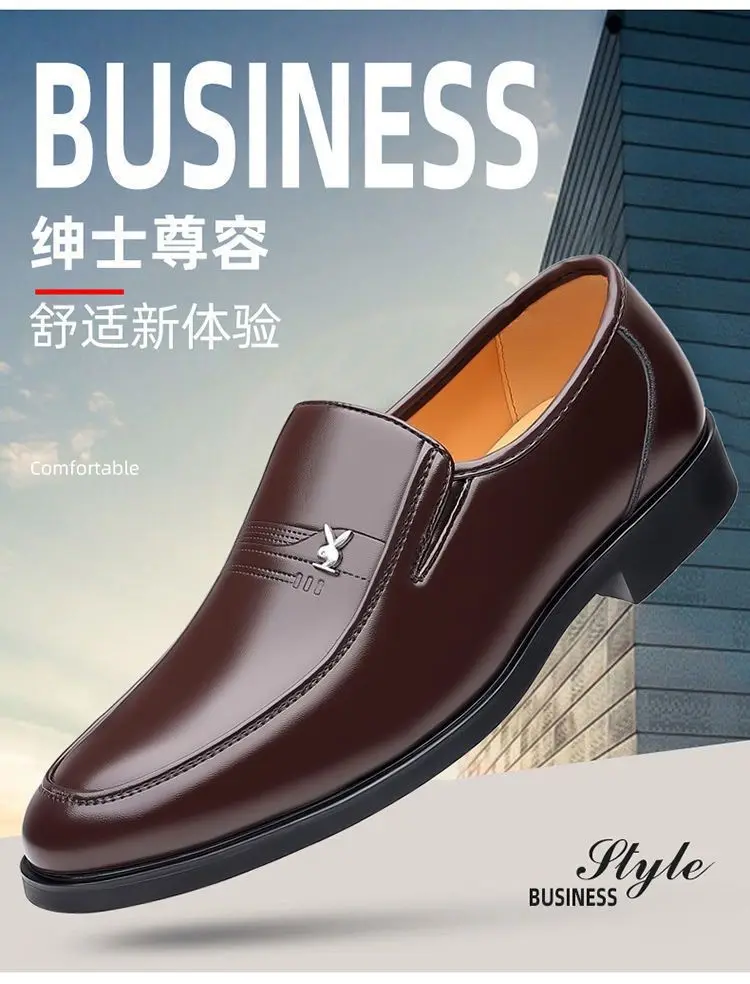 2026 Herren Casual Kunstleder Slipper mit Weicher Sohle, Business Casual Bequeme Büroschuhe, Gehschuhe – Detail 5