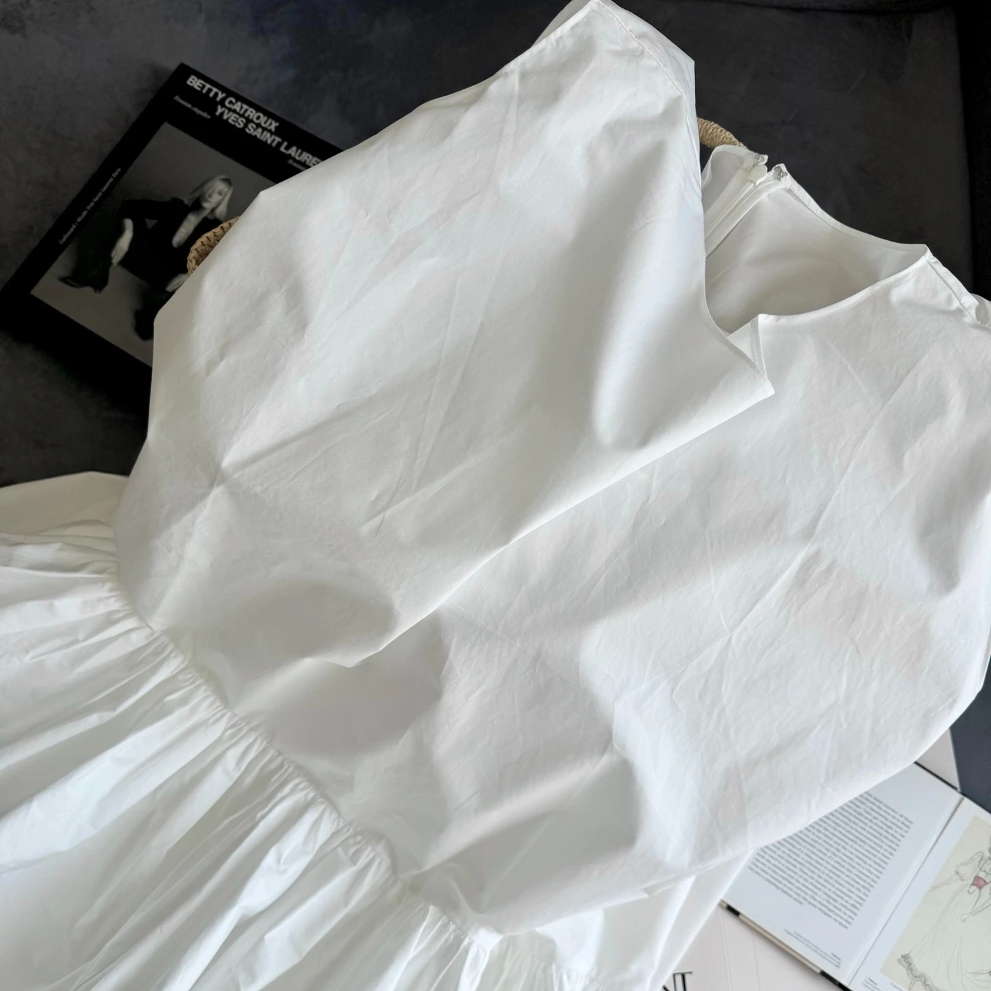 春夏コットンフレンチふわふわワンピース