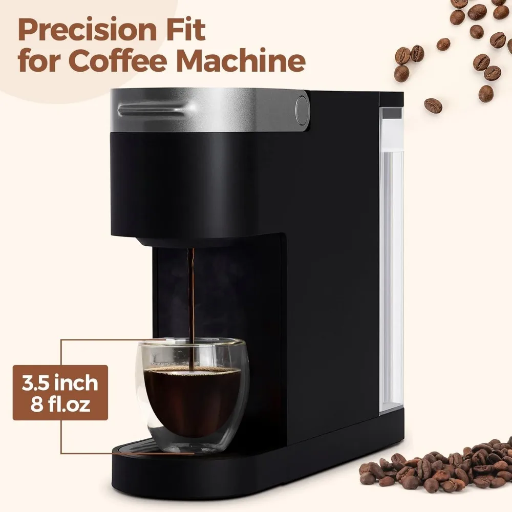 Set of 6 60ml/250ml Clear Double Wall Glass Coffee Mugs Perfect for Espresso, Cappuccino, Latte, Americano, Tea Bag