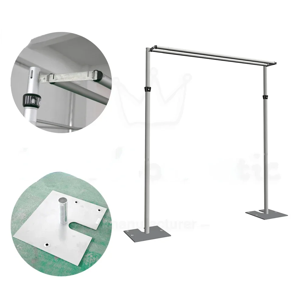 Innovative Ajustable Pipe Drape Kits Double Crossbar Hangers for Trade Show Equipment Event Party Wedding Decoration