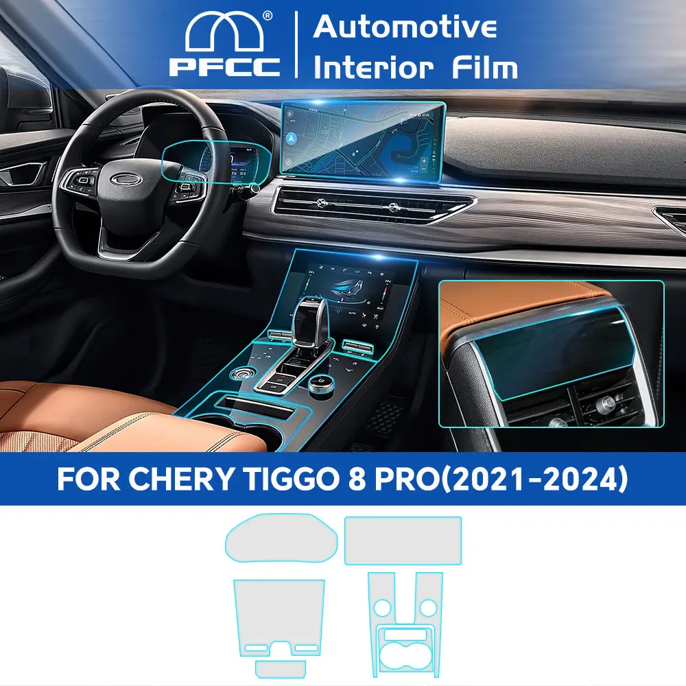 

PFCC For Chery Tiggo 8Pro 2021-2024 Gearbox Panel Navigation Screen Anti-Scratch Sticker Automotive Interior TPU Protective Film