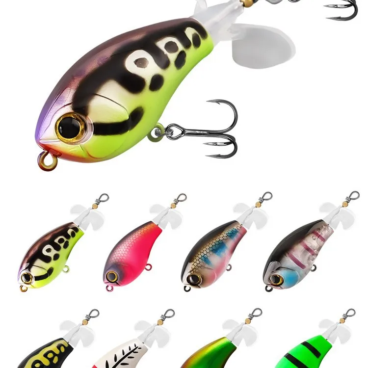 

Плавающая приманка-карандаш Topwater Long Cast Propeller Lure с пропеллером для пресноводной рыбалки на басса, змееголова, культера.