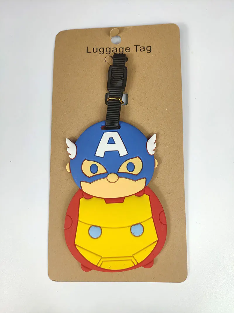 Disney Travel Accessories Luggage Tag Double Animals Suitcase Fashion Style Silicon Portable Travel Label  ID Addres Holder