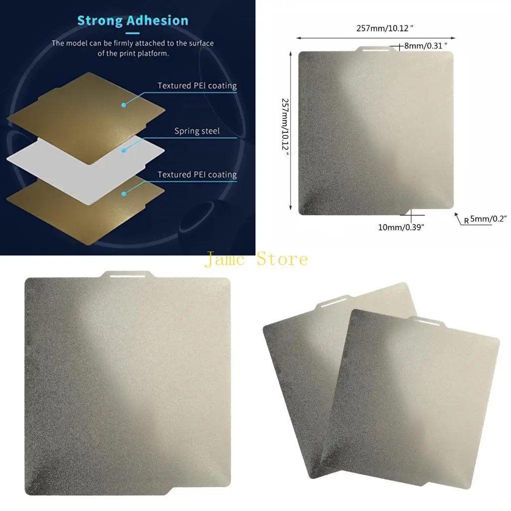 

LX0B PEI Лист Магнитная стальная сборка Флексная пластина для лаборатории Принтер Горячий кровать 257 мм