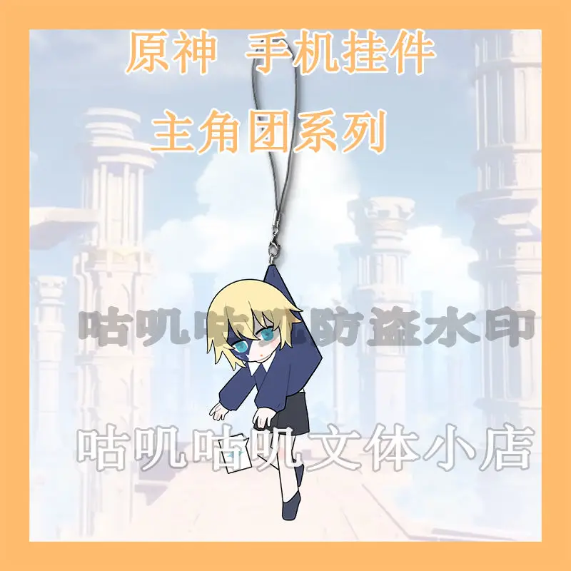 سلسلة الهاتف المحمول تأثير Genshin ، اللومين ، الأثير ، Dainsleif ، بايمون ، ديكور الحبل الهاتف لطيف ، هدايا عيد الميلاد